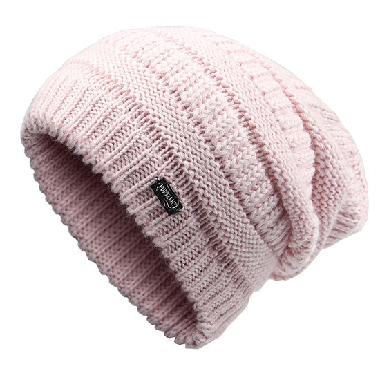 Winter Knitted Slouchy Skullies Wool Casual Warm Knitted Winter Beanie-unisex-wanahavit-Pink-wanahavit