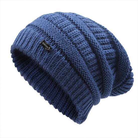 Winter Knitted Slouchy Skullies Wool Casual Warm Knitted Winter Beanie-unisex-wanahavit-Dark Blue-wanahavit