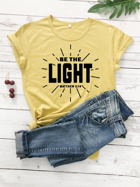 Be The Light Matthew 5:14 Christian Statement Shirt-unisex-wanahavit-mustard-black text-S-wanahavit