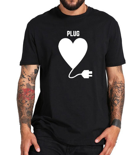 Love Plug and Play Matching Couple Tees-unisex-wanahavit-J216-MSTBK-S-wanahavit