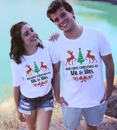 Our First Christmas Together Matching Couple Tees-unisex-wanahavit-N718-MSTWH-S-wanahavit