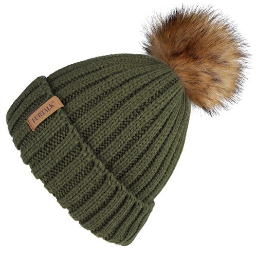 Load image into Gallery viewer, Fleece Lined Soft Casual Warm Knitted Winter Beanie-women-wanahavit-green 2-wanahavit
