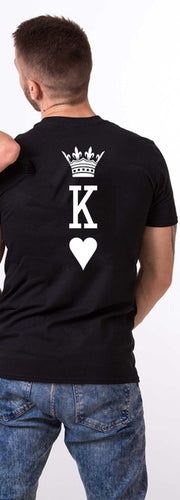 King & Queen of Heart Matching Couple Tees-unisex-wanahavit-J187-MSTBK-XXL-wanahavit