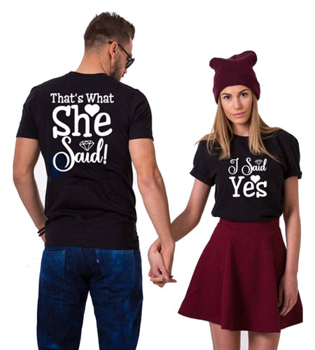 I Said Yes That's What She Said Matching Couple Tees-unisex-wanahavit-35R3-FSTBK-L-wanahavit