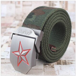 Load image into Gallery viewer, 3D Red Star Buckle Strong Canvas Belt-men-wanahavit-Camouflage-wanahavit
