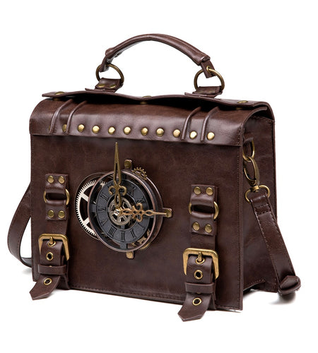 Steampunk Gear Retro Gothic Bags Leather Cross Body Bag-women-wanahavit-wanahavit