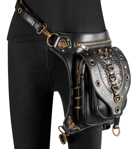 Punk Gothic Metal Rivets Biker Shoulder Messenger Bag-women-wanahavit-wanahavit