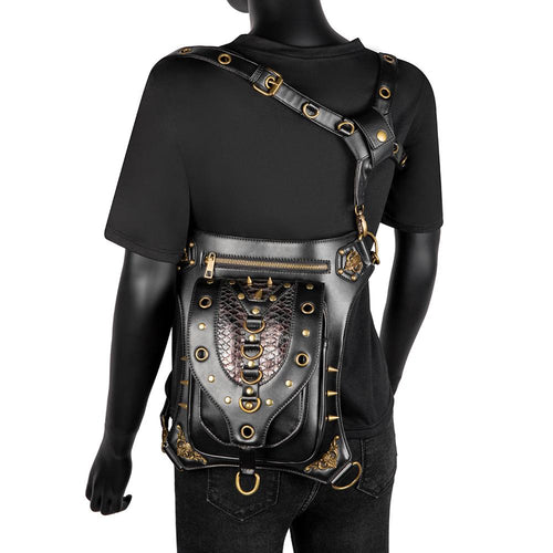 Load image into Gallery viewer, Punk Gothic Metal Rivets Biker Shoulder Messenger Bag-women-wanahavit-wanahavit
