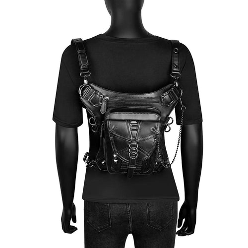 Load image into Gallery viewer, Waist Bag Gothic Biker Hip Leg Steampunk Holster Shoulder Bag-women-wanahavit-wanahavit
