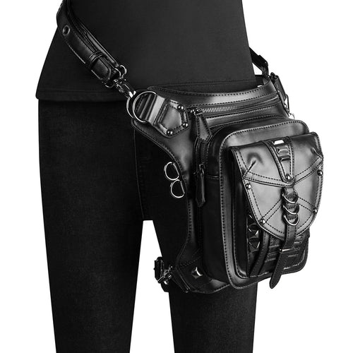 Load image into Gallery viewer, Waist Bag Gothic Biker Hip Leg Steampunk Holster Shoulder Bag-women-wanahavit-wanahavit
