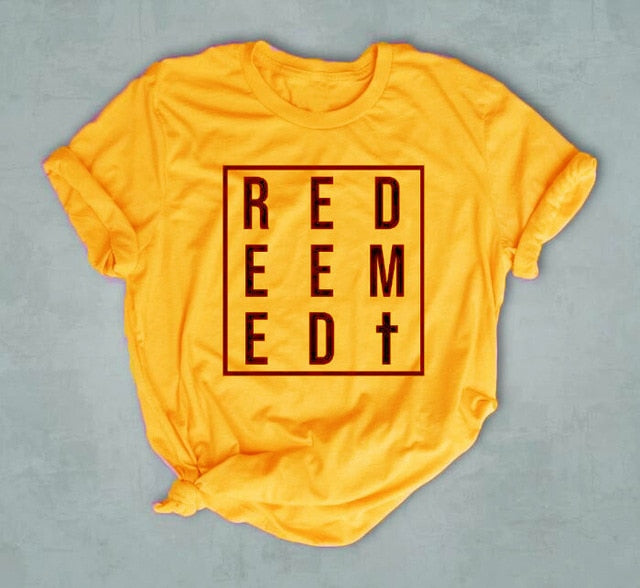 Redeemed Christian Statement Shirt-unisex-wanahavit-gold tee black text-XXL-wanahavit