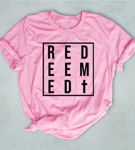 Redeemed Christian Statement Shirt-unisex-wanahavit-pink tee black text-XXXL-wanahavit