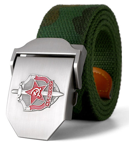 3D Soviet Glory KGB Canvas Military Canvas Belt-men-wanahavit-Camo-110CM-wanahavit