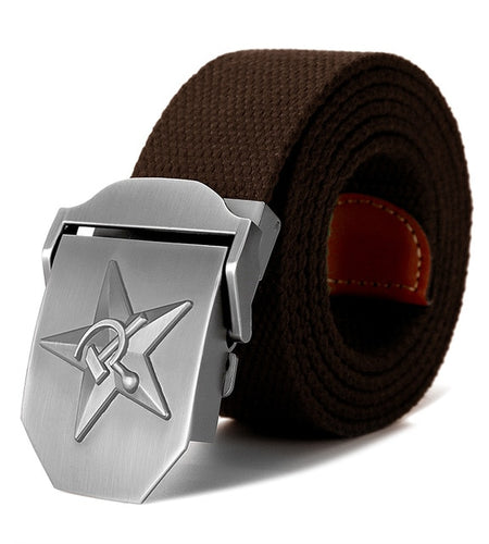 3D Soviet Labor Venus CCCP Canvas Belt-men-wanahavit-Coffee-130cm-wanahavit