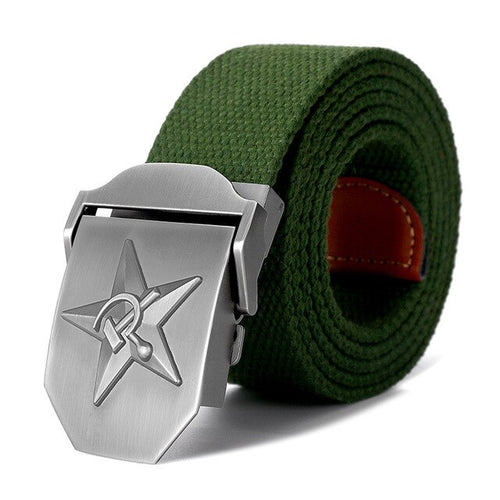 Load image into Gallery viewer, 3D Soviet Labor Venus CCCP Canvas Belt-men-wanahavit-Army Green-130cm-wanahavit
