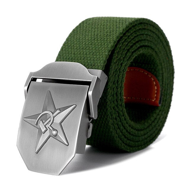 3D Soviet Labor Venus CCCP Canvas Belt-men-wanahavit-Army Green-130cm-wanahavit