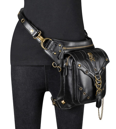 Steampunk Retro Rock Gothic Shoulder Waist Bag-women-wanahavit-wanahavit