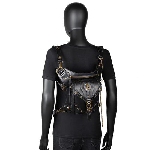 Load image into Gallery viewer, Steampunk Retro Rock Gothic Shoulder Waist Bag-women-wanahavit-wanahavit
