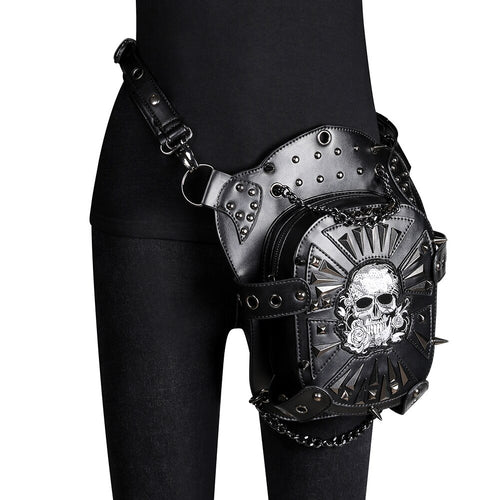 Load image into Gallery viewer, Steampunk Retro Rock Gothic Punk Shoulder Waist Bag-women-wanahavit-wanahavit
