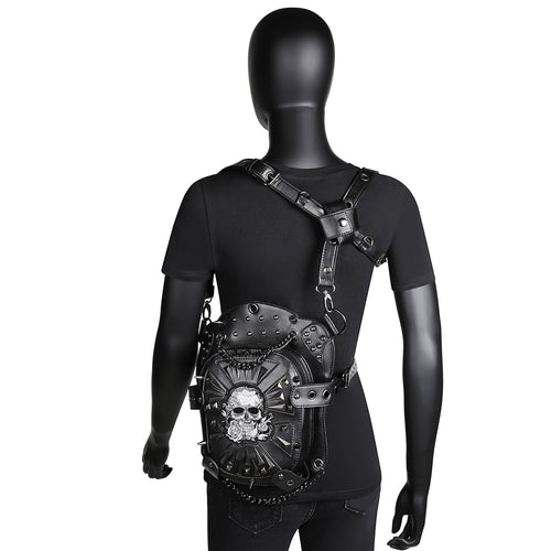 Load image into Gallery viewer, Steampunk Retro Rock Gothic Punk Shoulder Waist Bag-women-wanahavit-wanahavit
