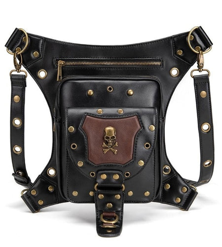 Steampunk Waist Bags Vintage Leather Leg Thigh Holster Bag-women-wanahavit-wanahavit