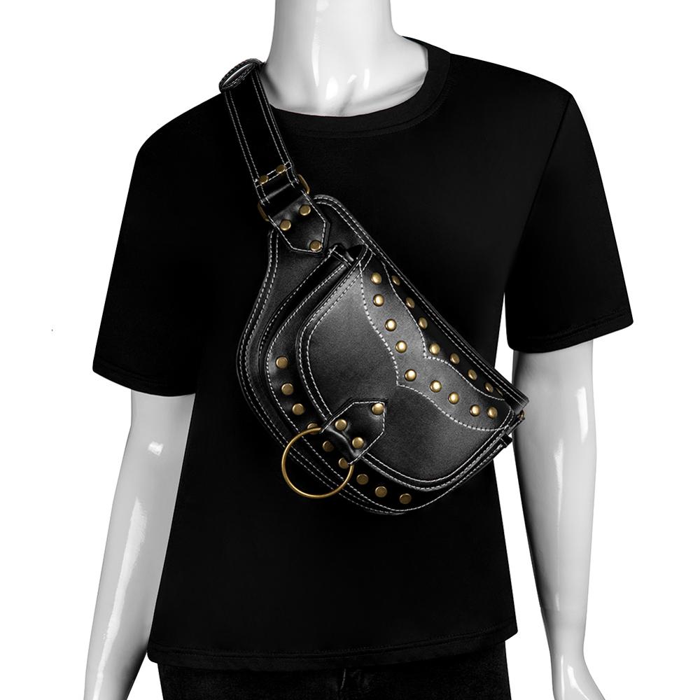 Women Rivet PU Leather Fashion Belt Bag Pouch-women-wanahavit-wanahavit
