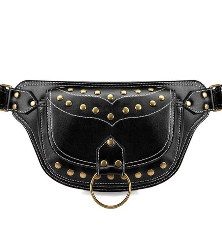 Women Rivet PU Leather Fashion Belt Bag Pouch-women-wanahavit-wanahavit
