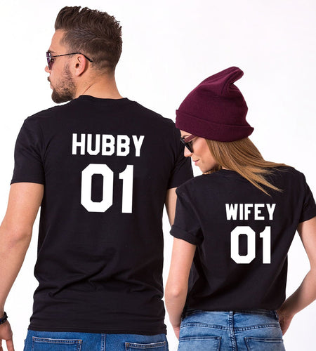 Wifey & Hubby 01 Matching Couple Tees-unisex-wanahavit-35R4-FSTBK-S-wanahavit