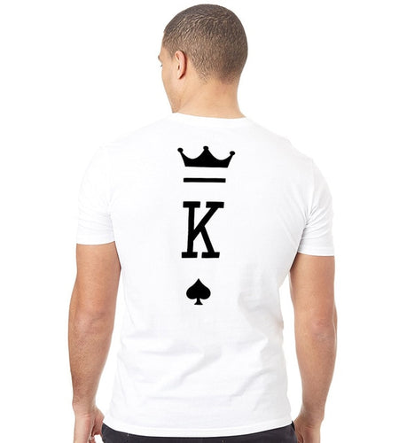 King & Queen Card Matching Couple Tee-unisex-wanahavit-MZ55-MSTWH-XXL-wanahavit