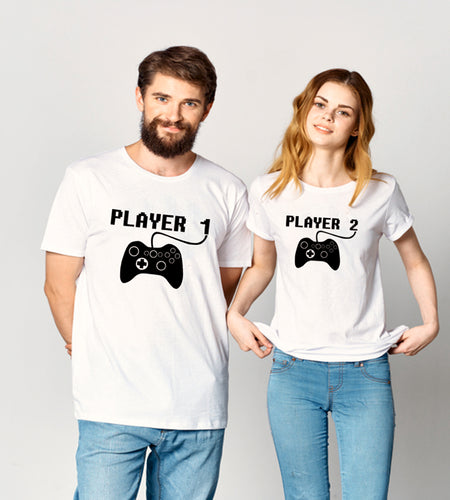 Player 1 Player 2 Matching Couple Tees-unisex-wanahavit-N701-MSTWH-S-wanahavit