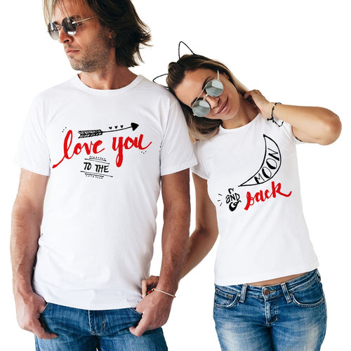 Load image into Gallery viewer, Love You To The Moon and Back Matching Couple Tees-unisex-wanahavit-FE07-FSTWH-L-wanahavit
