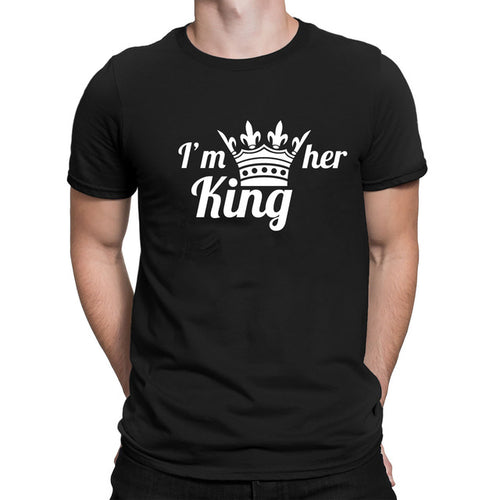Load image into Gallery viewer, I&#39;m Her King I&#39;m His Queen Couple Tees-unisex-wanahavit-J265-MSTBK-S-wanahavit
