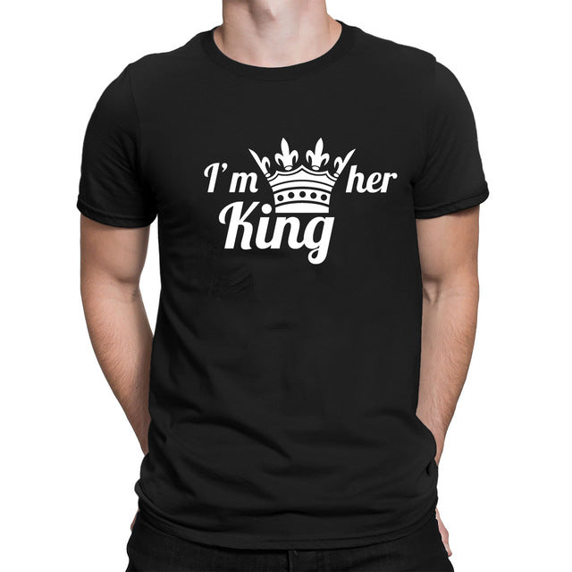 I'm Her King I'm His Queen Couple Tees-unisex-wanahavit-J265-MSTBK-S-wanahavit