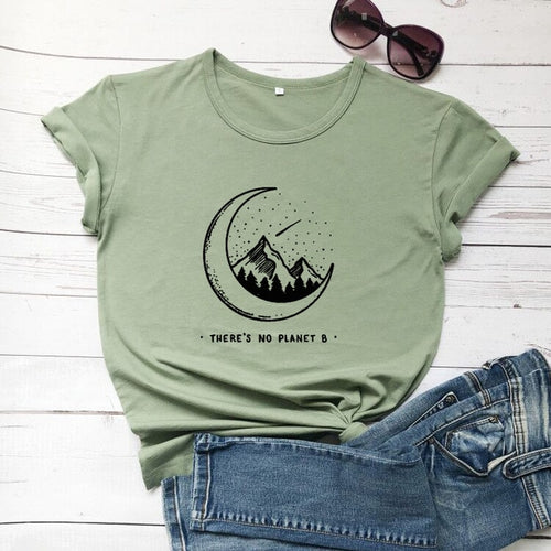 Load image into Gallery viewer, There is No Planet B Christian Statement Shirt-unisex-wanahavit-olive tee black text-XL-wanahavit
