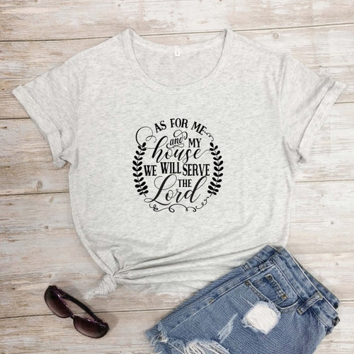 Load image into Gallery viewer, As For Me And My House We Will Serve The Lord Christian Statement Shirt-unisex-wanahavit-marble-black text-L-wanahavit
