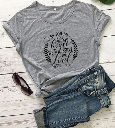 As For Me And My House We Will Serve The Lord Christian Statement Shirt-unisex-wanahavit-drak gray-black txt-L-wanahavit