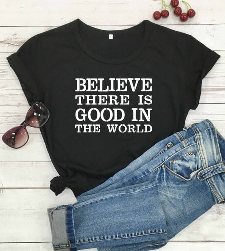 Believe There Is Good In The World Christian Statement Shirt-unisex-wanahavit-black tee white text-XXXL-wanahavit