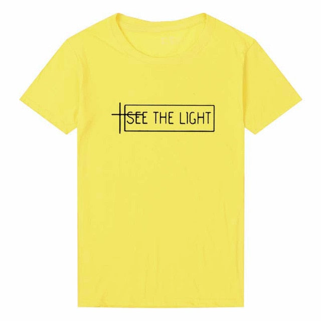 See The Light Christian Statement Shirt-unisex-wanahavit-mustard-black text-M-wanahavit