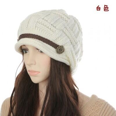 Load image into Gallery viewer, Cabled Checker Pattern Casual Warm Knitted Winter Beanie Cap-women-wanahavit-white-wanahavit
