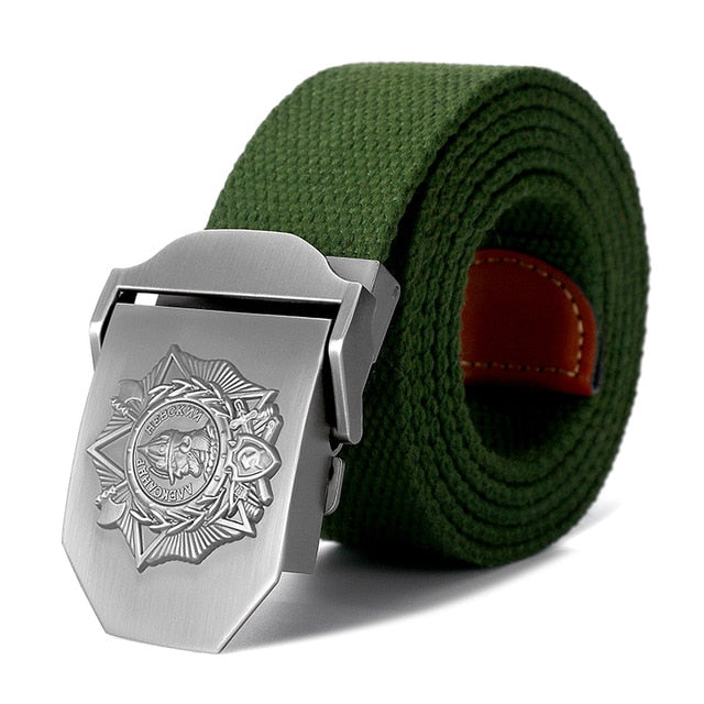 Soviet Alexander Nevsky Badge 3D Canvas Belt-men-wanahavit-Army Green-130cm-wanahavit