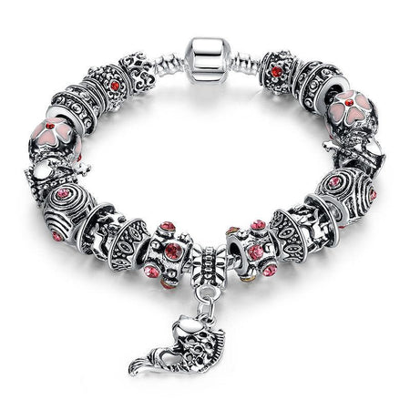 Tibetan Silver Fish Charm Bracelet-women-wanahavit-20cm Length-wanahavit