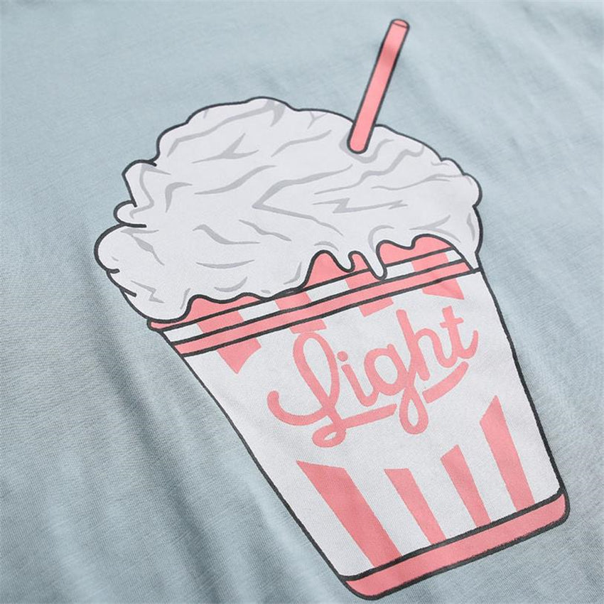 Cute Ice Cream Printed Crop Top Shirt-women-wanahavit-Sky Blue-One Size-wanahavit