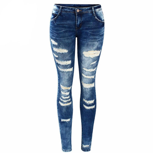 Load image into Gallery viewer, Low Waist Ripped Out Jeans-women-wanahavit-as picture-L-wanahavit

