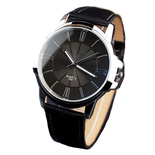 Load image into Gallery viewer, Luxury Business Leathered Wristwatch-unisex-wanahavit-Black black-wanahavit
