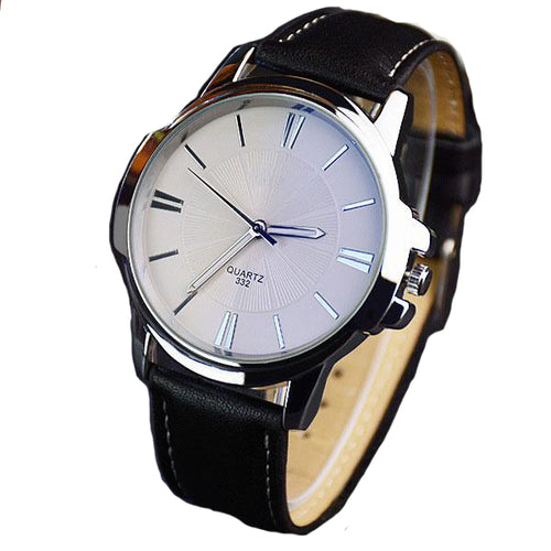 Load image into Gallery viewer, Luxury Business Leathered Wristwatch-unisex-wanahavit-Black white-wanahavit
