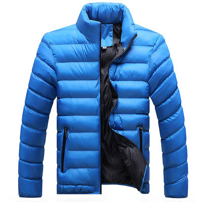 Thick Winter Zip Up Jacket-men-wanahavit-Blue & Black-M-wanahavit