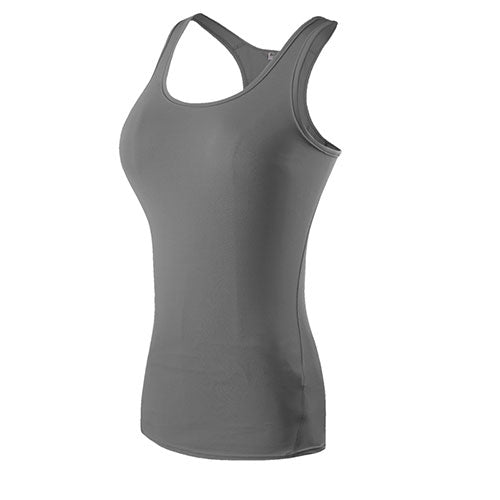 Quick Dry Slim Fit Yoga Tank Tops-women fitness-wanahavit-Grey-S-wanahavit