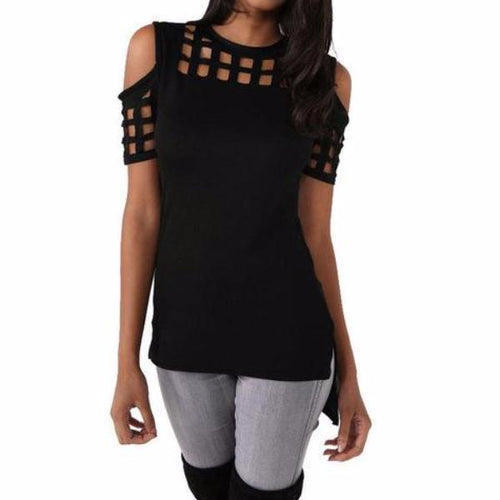 Load image into Gallery viewer, Hollow Out Slim Spring Summer Casual Hot Tops-women-wanahavit-black-L-wanahavit
