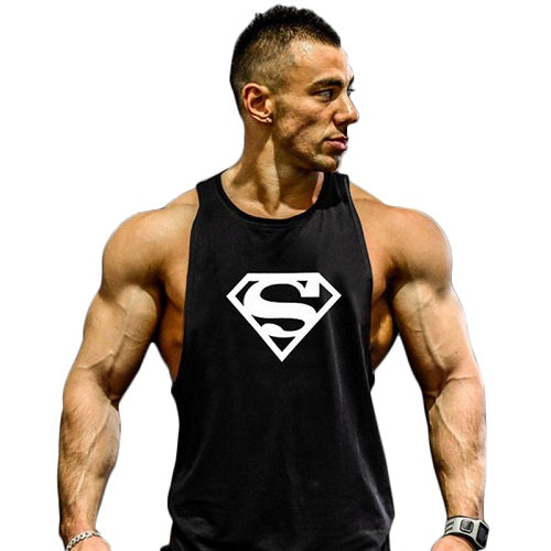 Load image into Gallery viewer, Punisher Fitness Tank Top-men fitness-wanahavit-Black Superman-M-wanahavit
