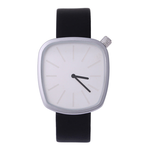 Luxury Irregular Shaped Wristwatch-unisex-wanahavit-black band white-wanahavit